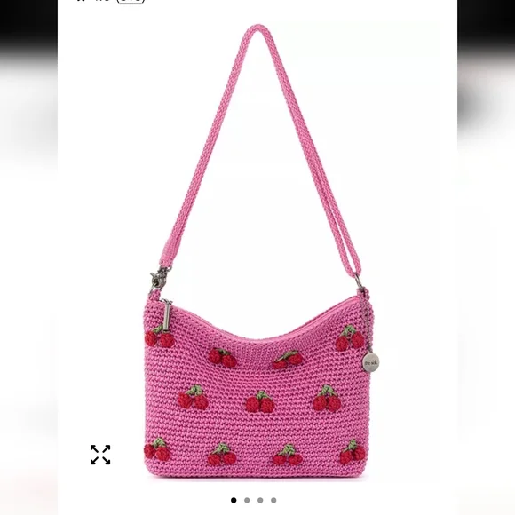 The SakWomen's Lumi Crochet Convertible Crossbody Bag Cherries - Picture 1 of 4